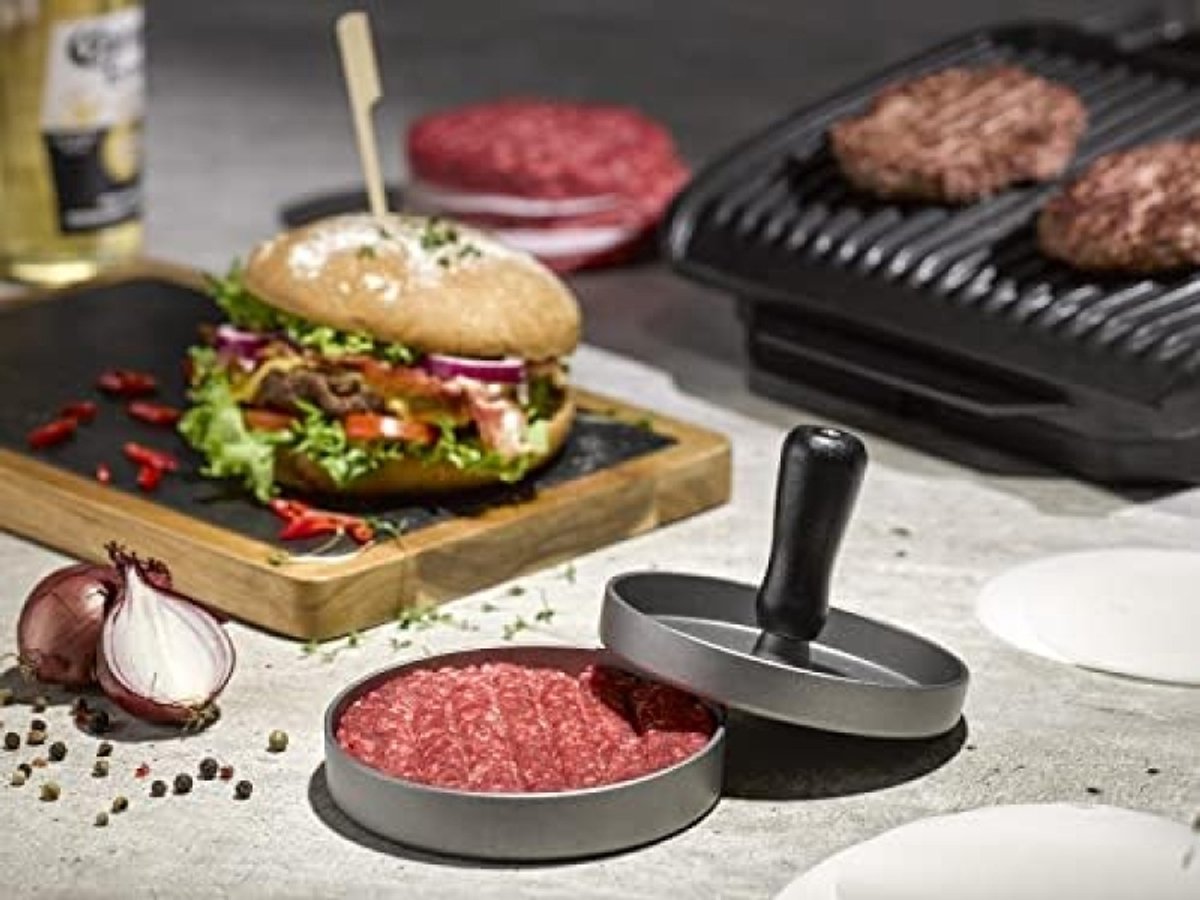 Hamburgerpers met anti-aanbaklaag voor gelijkmatige patties