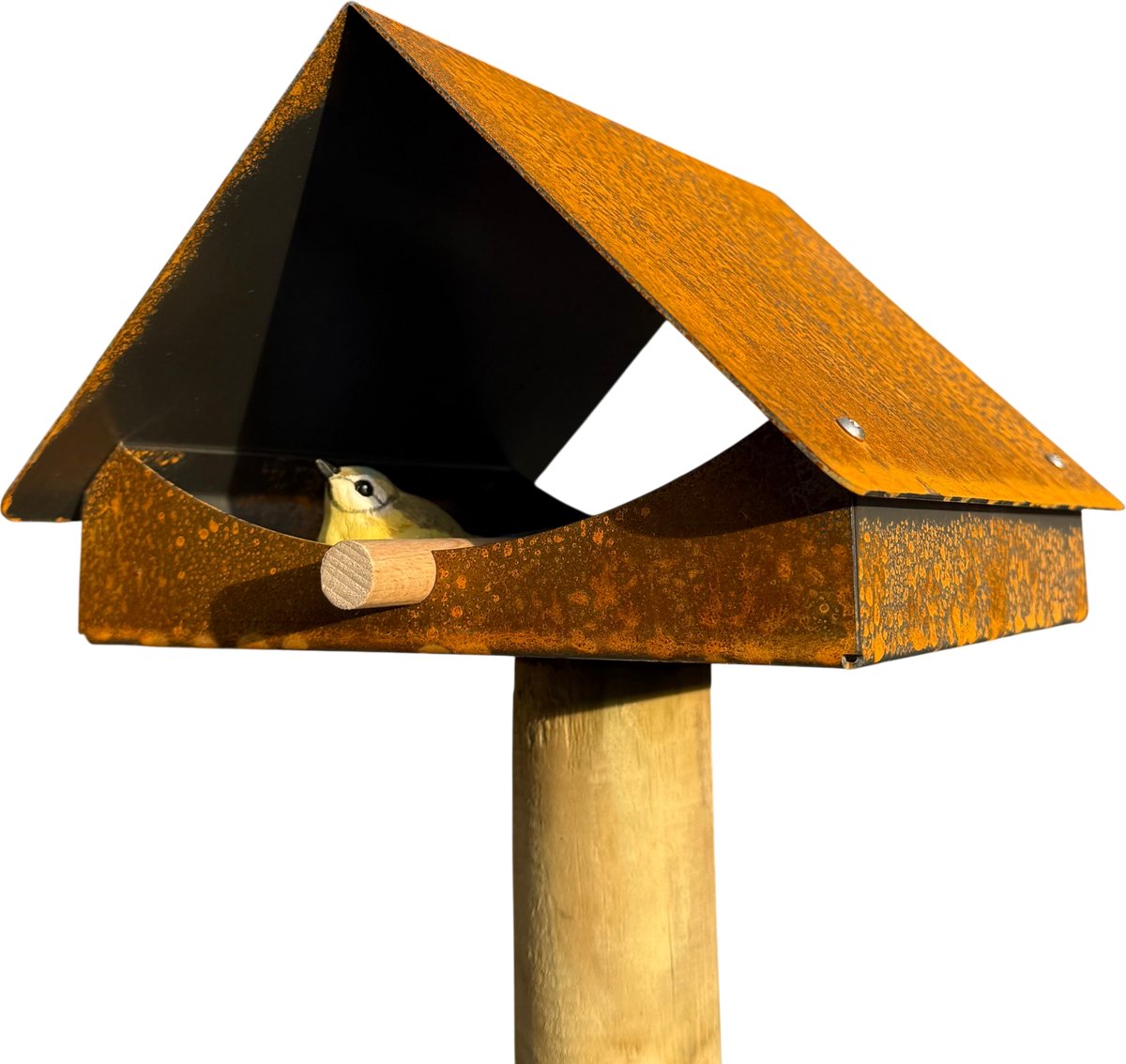 Vogelvoederhuis KRAM - CORTENSTAAL - Excl. PAAL