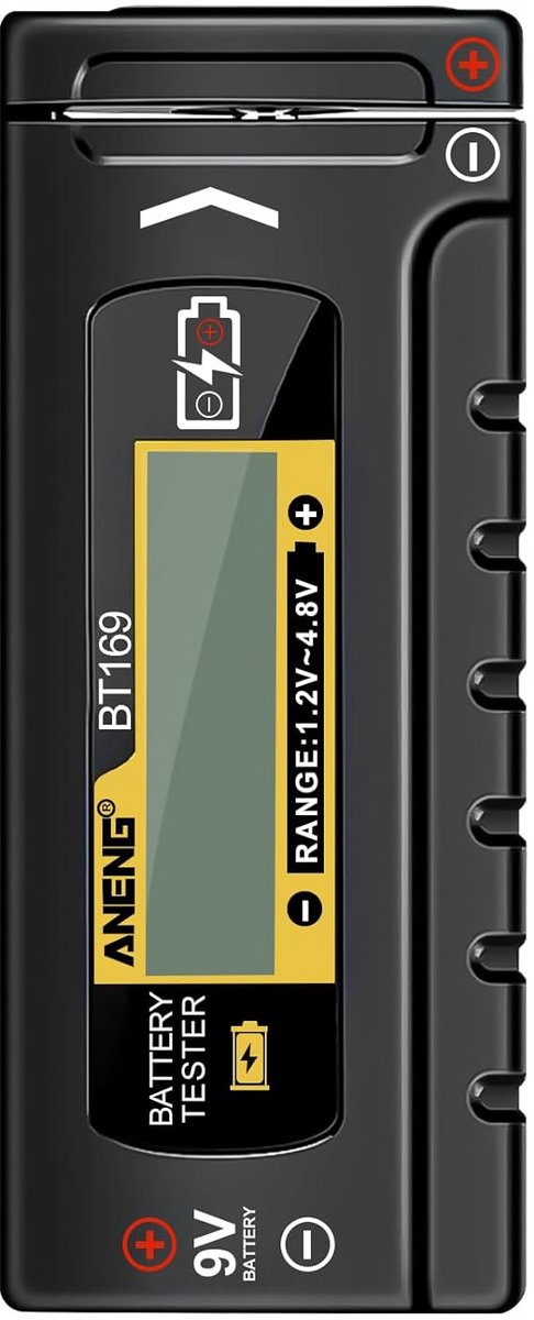 Digitale Accutester voor diverse batterijtypes met display - ideaal voor thuisgebruik