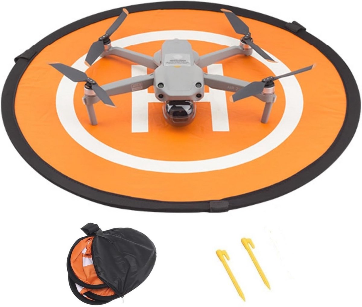 Draagbare Opvouwbare Drone Landingsplaats met Nagels en Draagtas