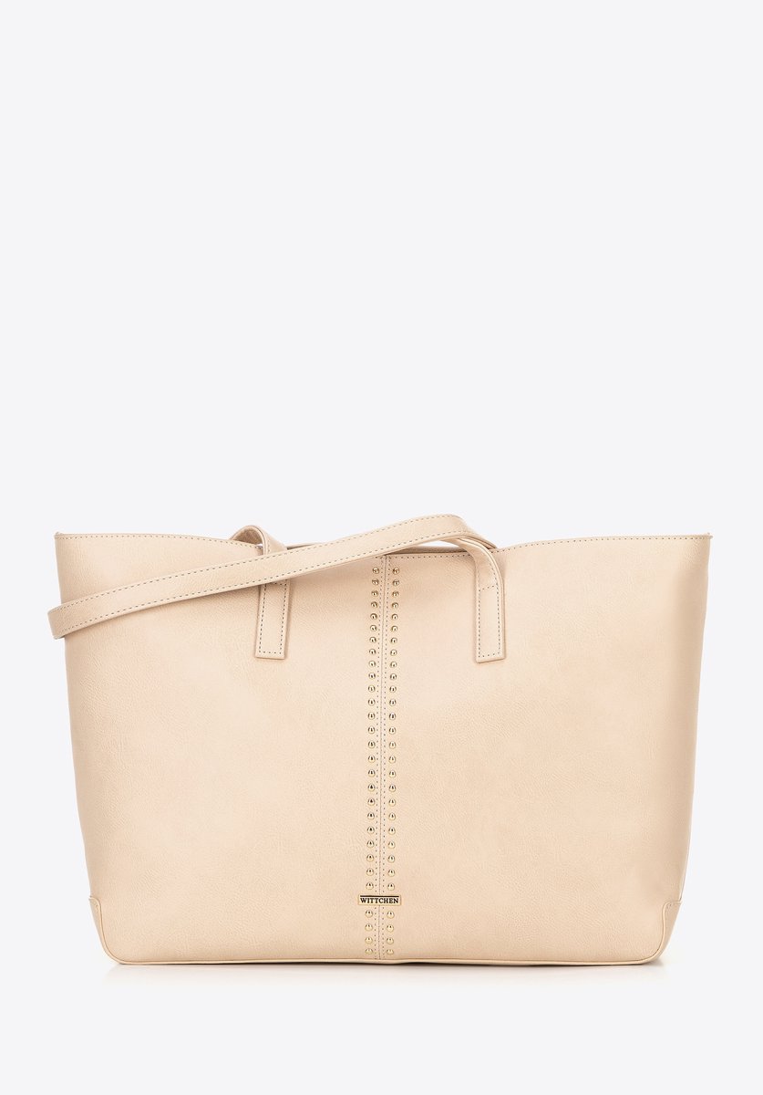 Wittchen - Shopper Tas - Eco-leer - Beige - Decoratieve Studs
