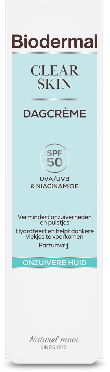 Biodermal Clear Skin Dagcrème SPF50 - Gezichtsverzorging - 30 ml