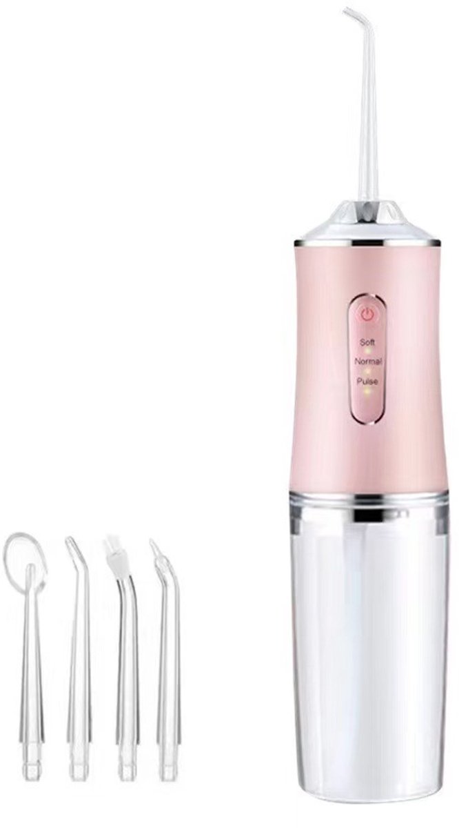 220 ml Mondelinge Irrigator Draadloze Dental Water Flosser voor Tanden Reiniging 3 Druk Mode 4 Jet Tip IPX7 Waterdicht