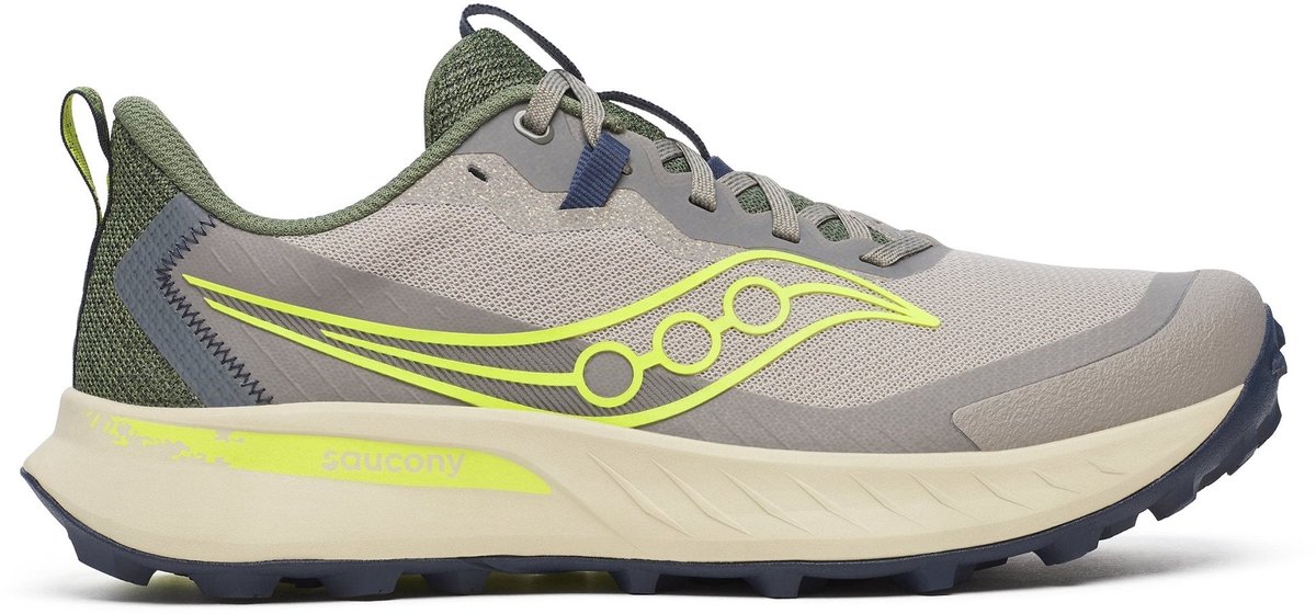 Saucony Peregrine 15 Trailschoenen Heren Ridge Olivine 46 Oranje