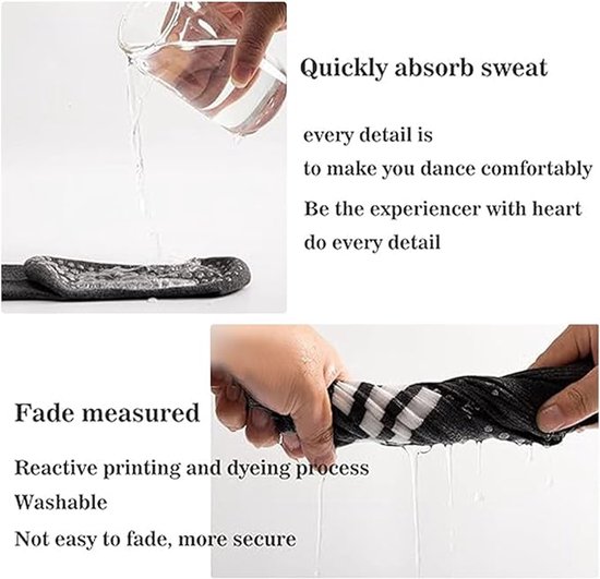 Yoga sokken, 3 paar antislip sokken voor dames, geschikt voor Pilates, ballet, dans en trampolinespringen, verkrijgbaar in zwart, wit en lichtroze. van Merkloos — afbeelding 3