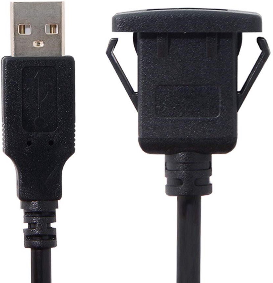 Waterdichte 1m USB 2.0 Extension Latch Mount AUX-kabel voor Dashboard