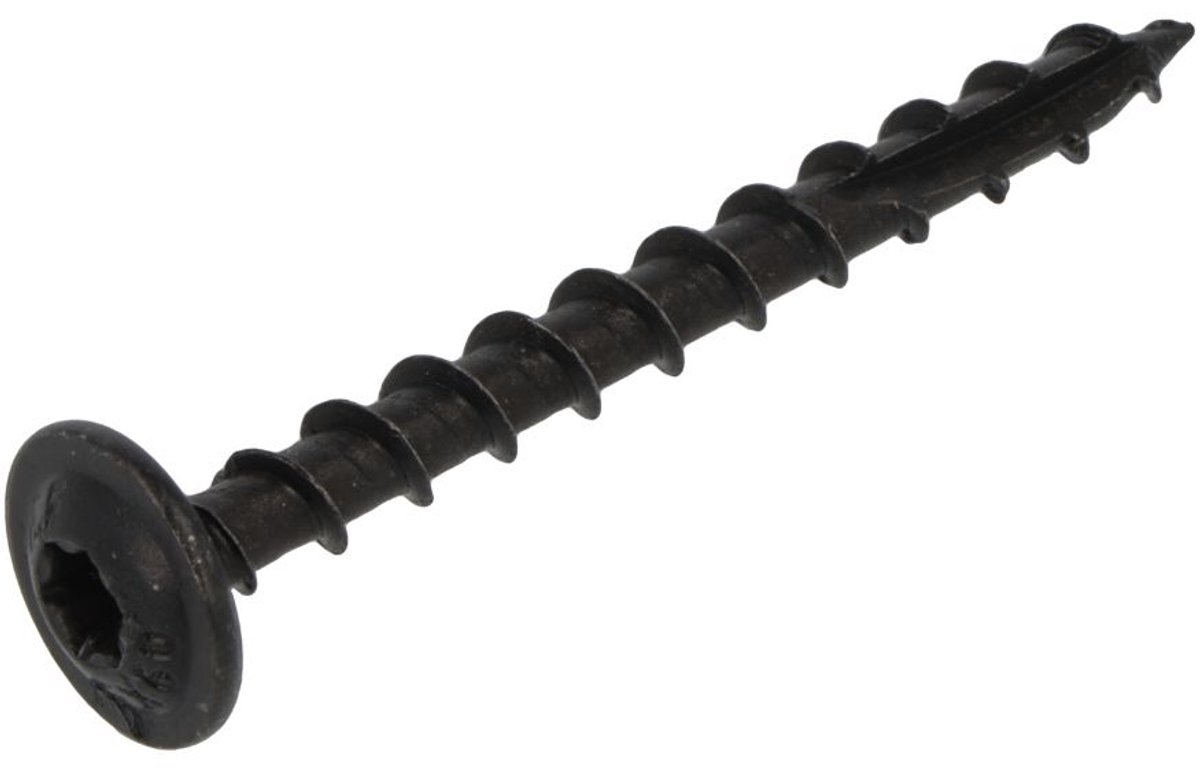 Blackline - Tellerkopschroef - TX-30 - 6 x 50mm - Zwart - Voldraad (10 stuks)