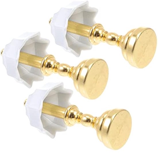 Poppenhuis tafellamp set van 6 stuks, poppenhuis staande lamp, zijlamp, poppenhuis verlichtingsarmaturen, mini staande lamp, smeedijzeren mini olielamp van Merkloos — afbeelding 5