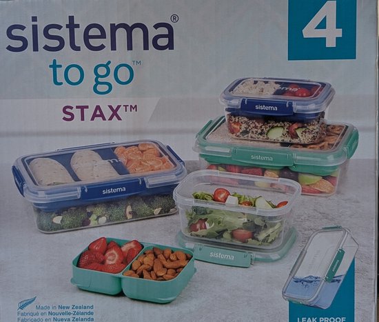 Sistema Stax To Go Lunchbox 4 pièces 2x1 - 2x2,2 litres