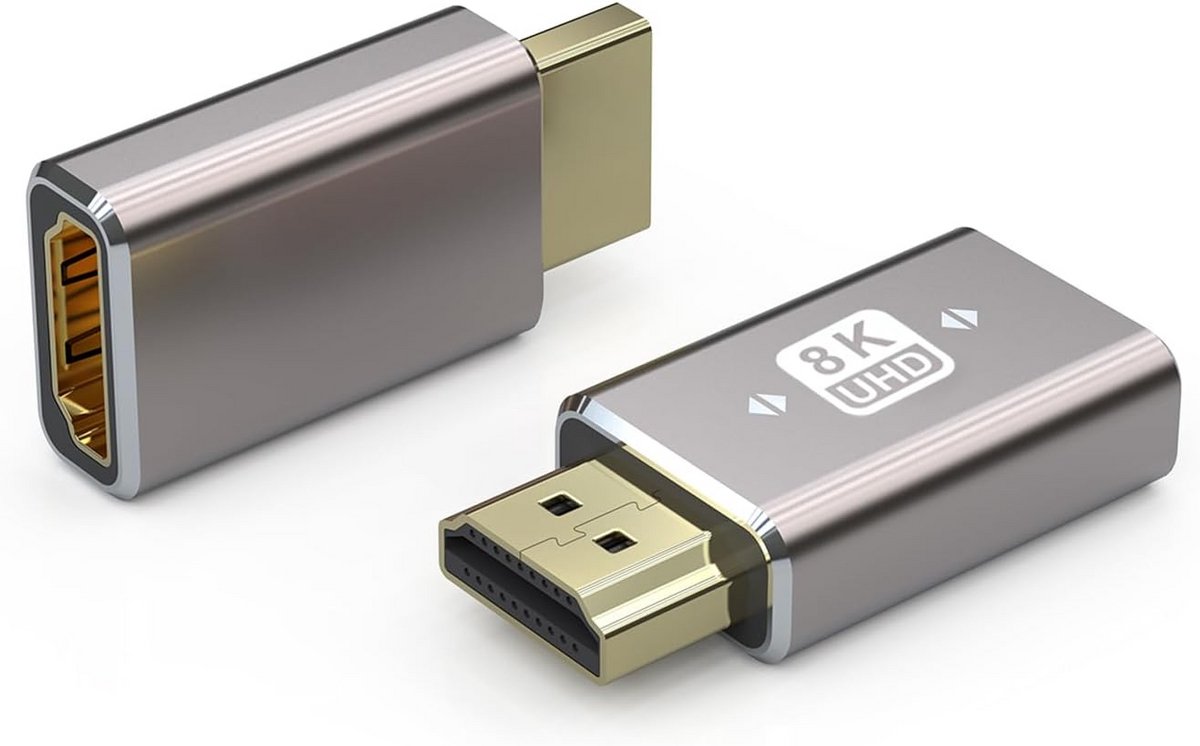 8K HDMI stekker naar bus adapter met 48 Gbit/s verlengfunctie voor HDTV en meer
