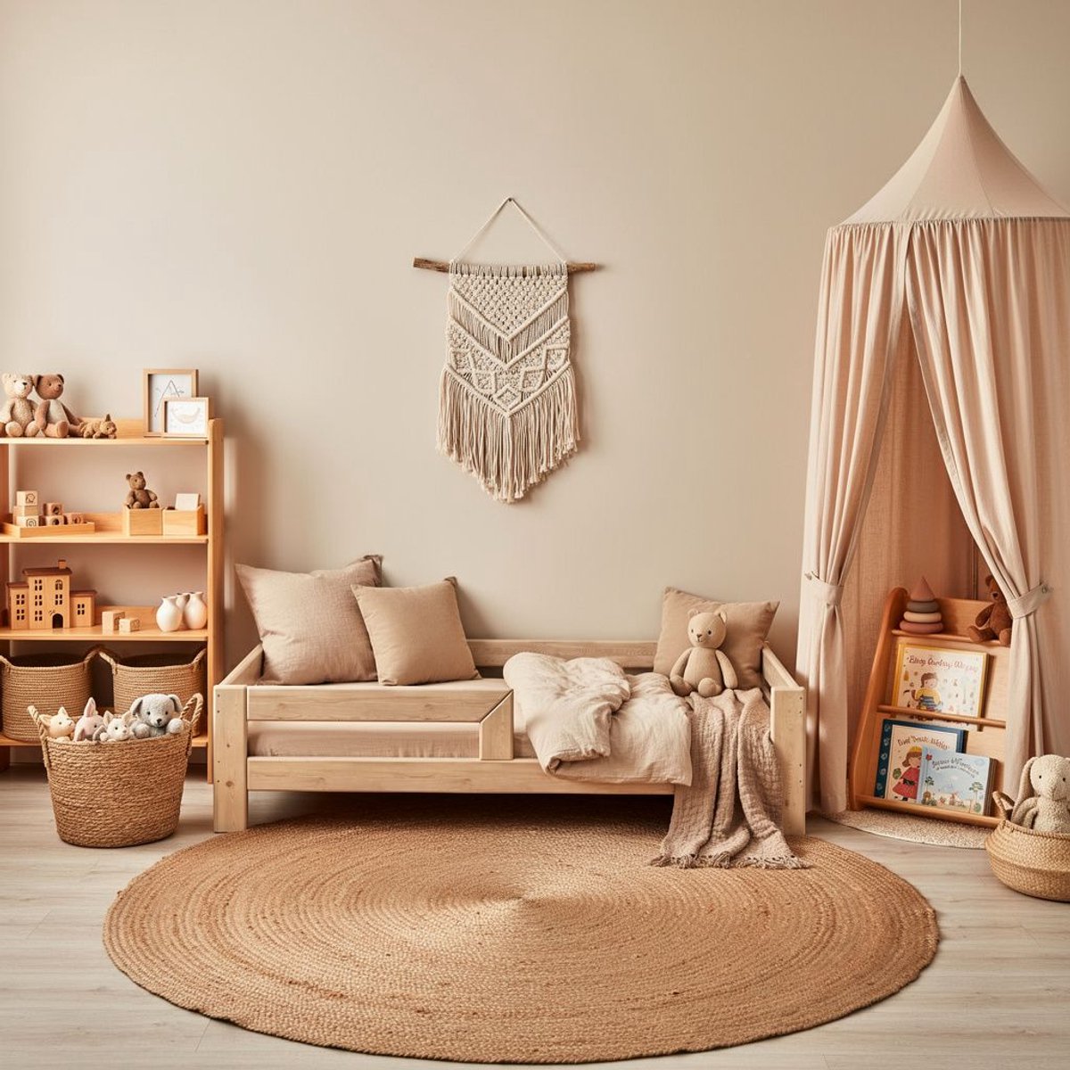 Need Sleep - Peuterbed met Valbeveiliging - Montessori Kinderbed Hout - Inclusief Lattenbodem - 70x140 cm