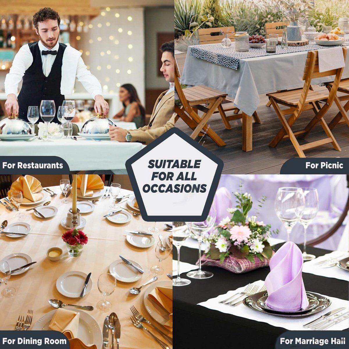 Rond Tafelkleed Premium Kwaliteit Zwart voor Feest en Decoratie