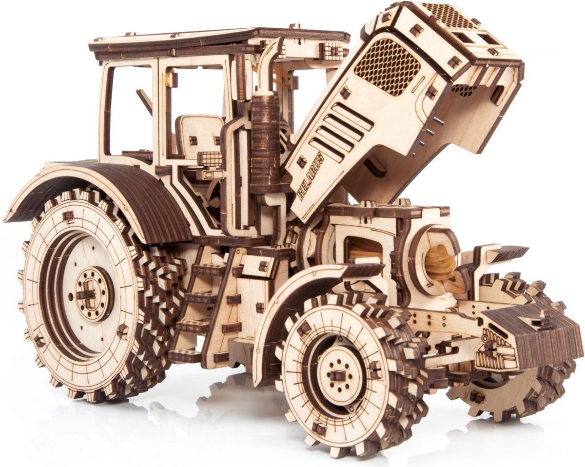 Tractor B82 Eco Wood 3D Houten Puzzel Modelbouw Knutselen