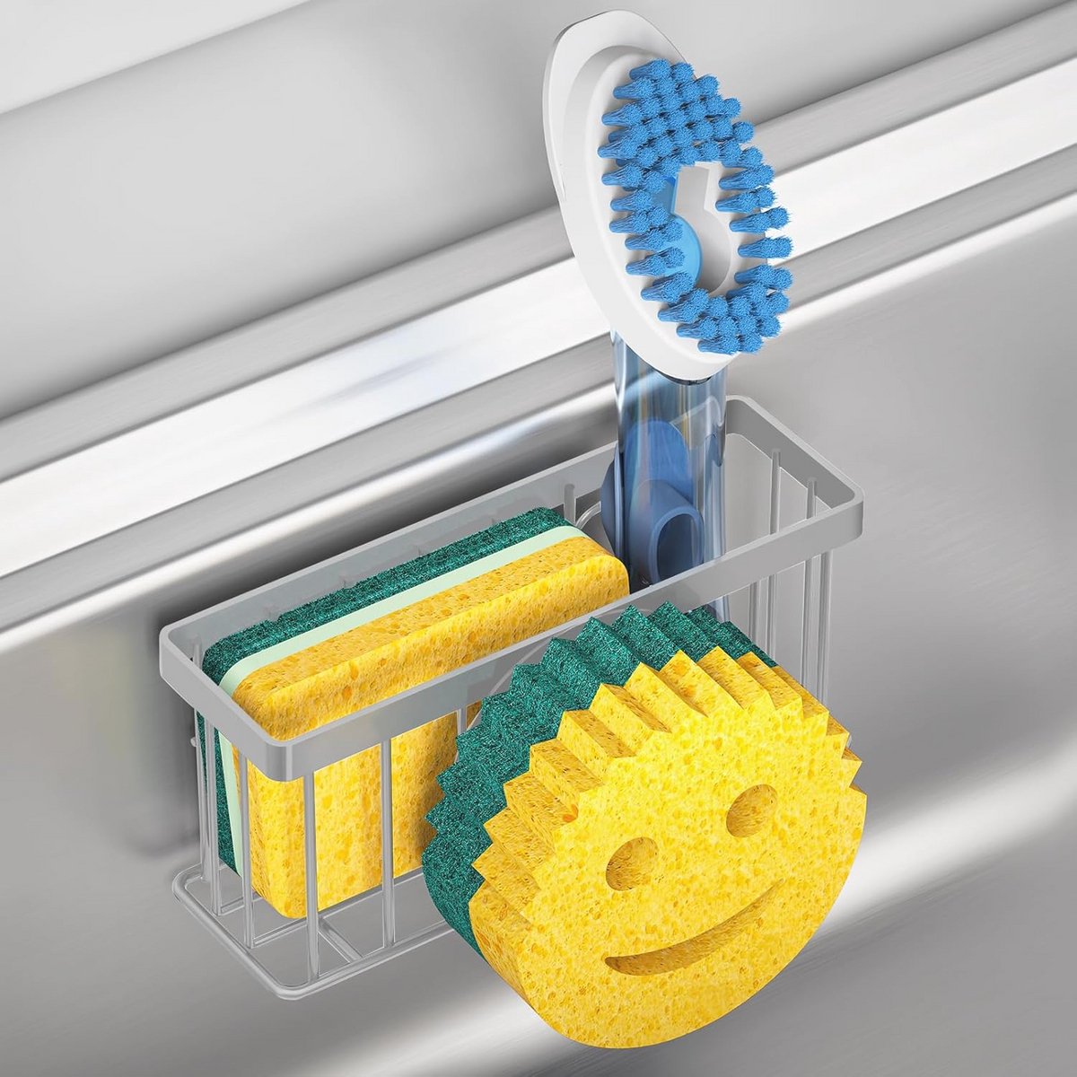 Sponshouder met Smiley Face - Sink Caddy voor Spons en Zeep