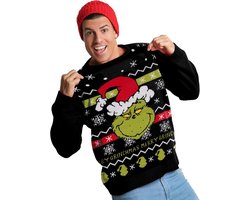 Unisex Kersttrui Gebreide Wintertrui Ugly Christmas Sweater Zwart