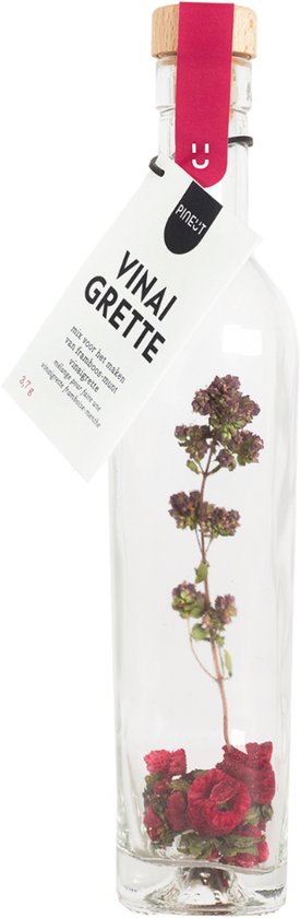 Pineut ® Mix voor Vinaigrette Framboos Granaatappel & Munt - Oliefles - Vinaigrette Italiaans - Dressing - Gezond & Gezellig Genieten