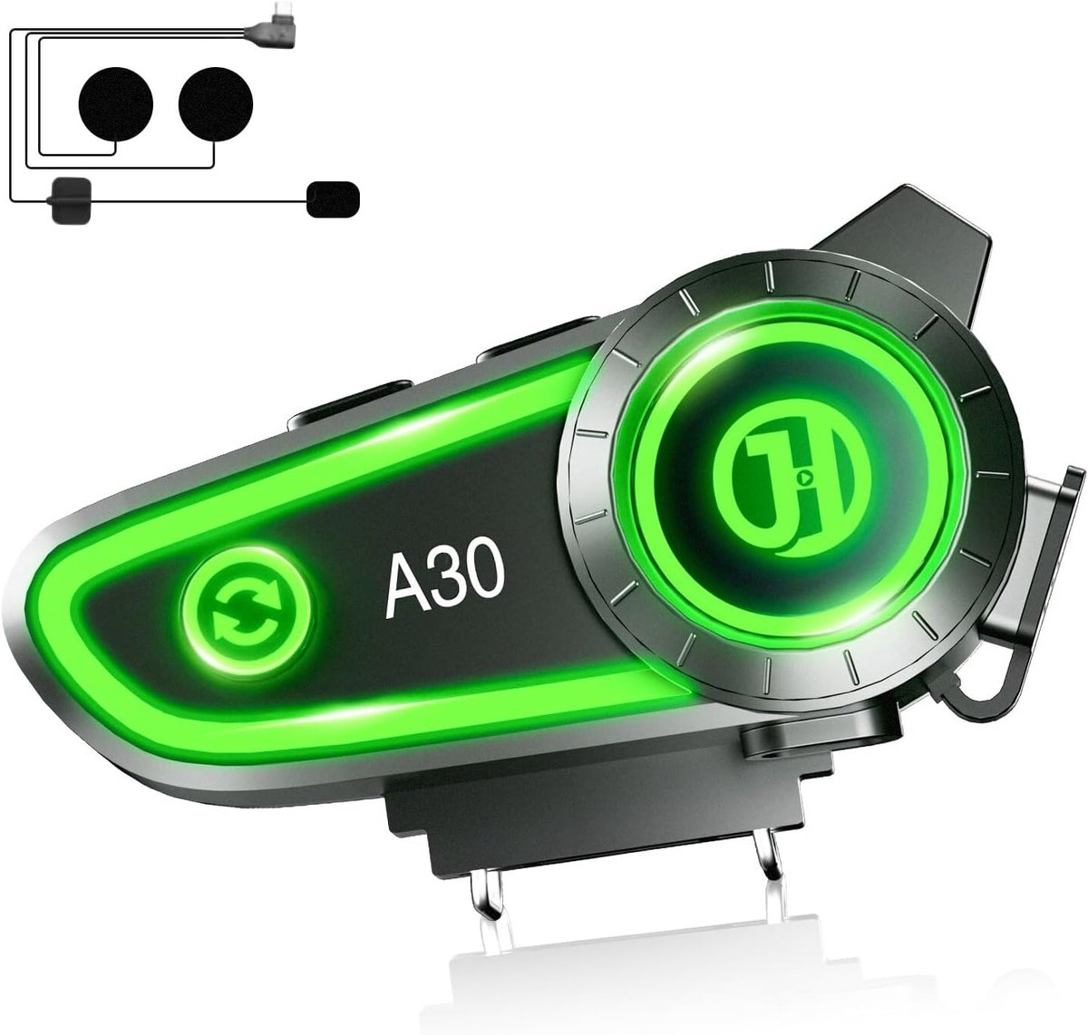 Motorhelm Headset - Intercom - Bluetooth - Zwart