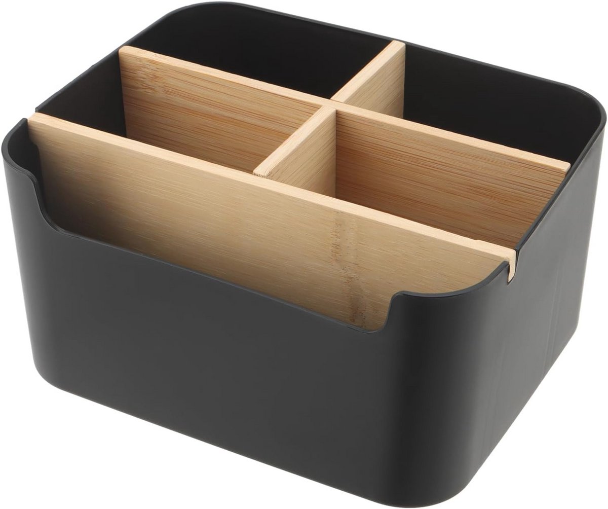 Houten Bureau Organizer met 5 Vakken - Ideaal voor Kantoor en Thuis