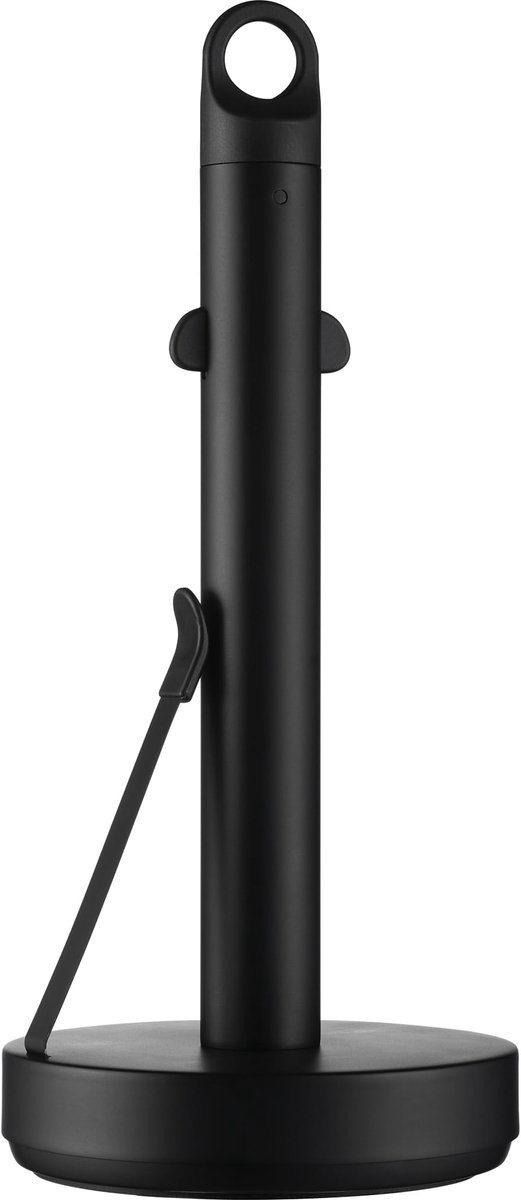 Unyqoos® Stabiele keukenrolhouder met gewichten en antislip basis in zwart
