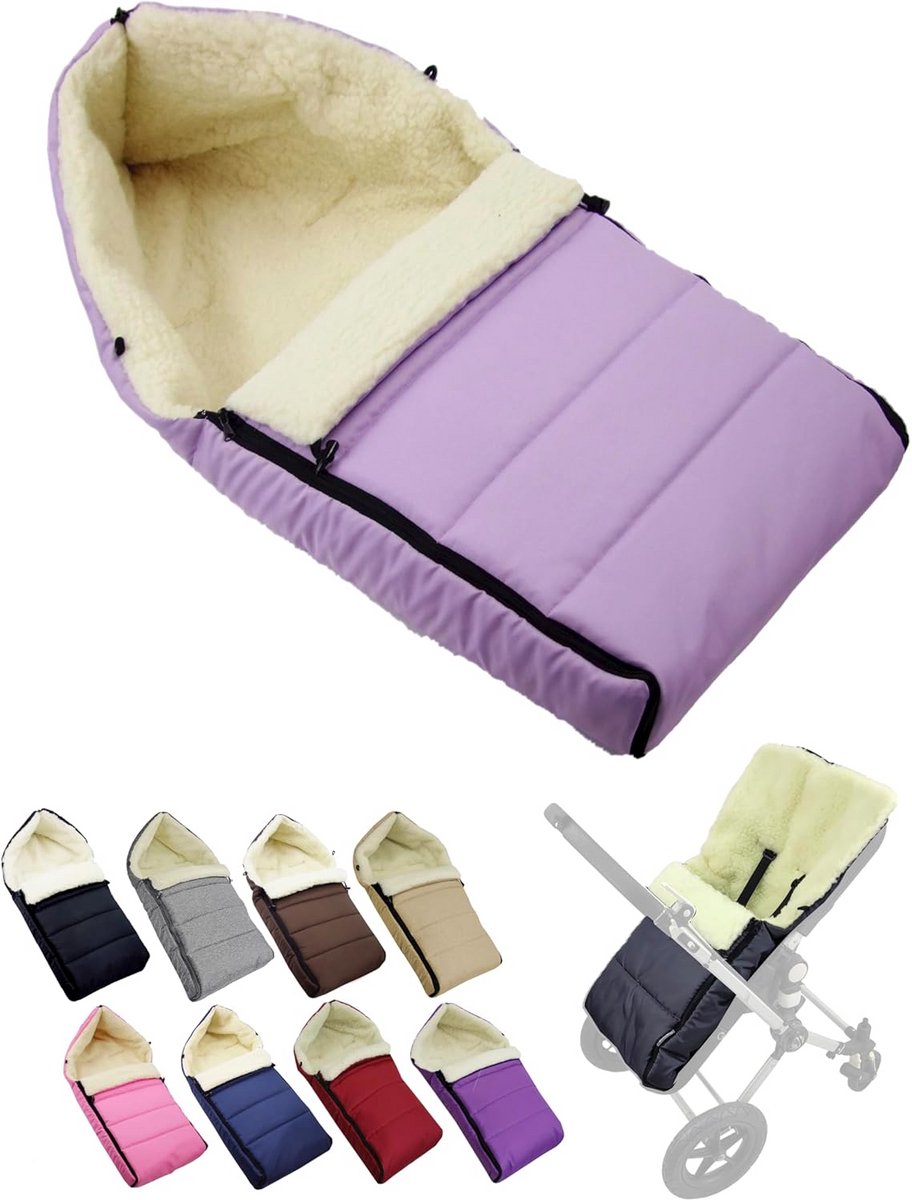 Universele Wintervoetenzak voor Kinderwagen en Buggy met Lamswol