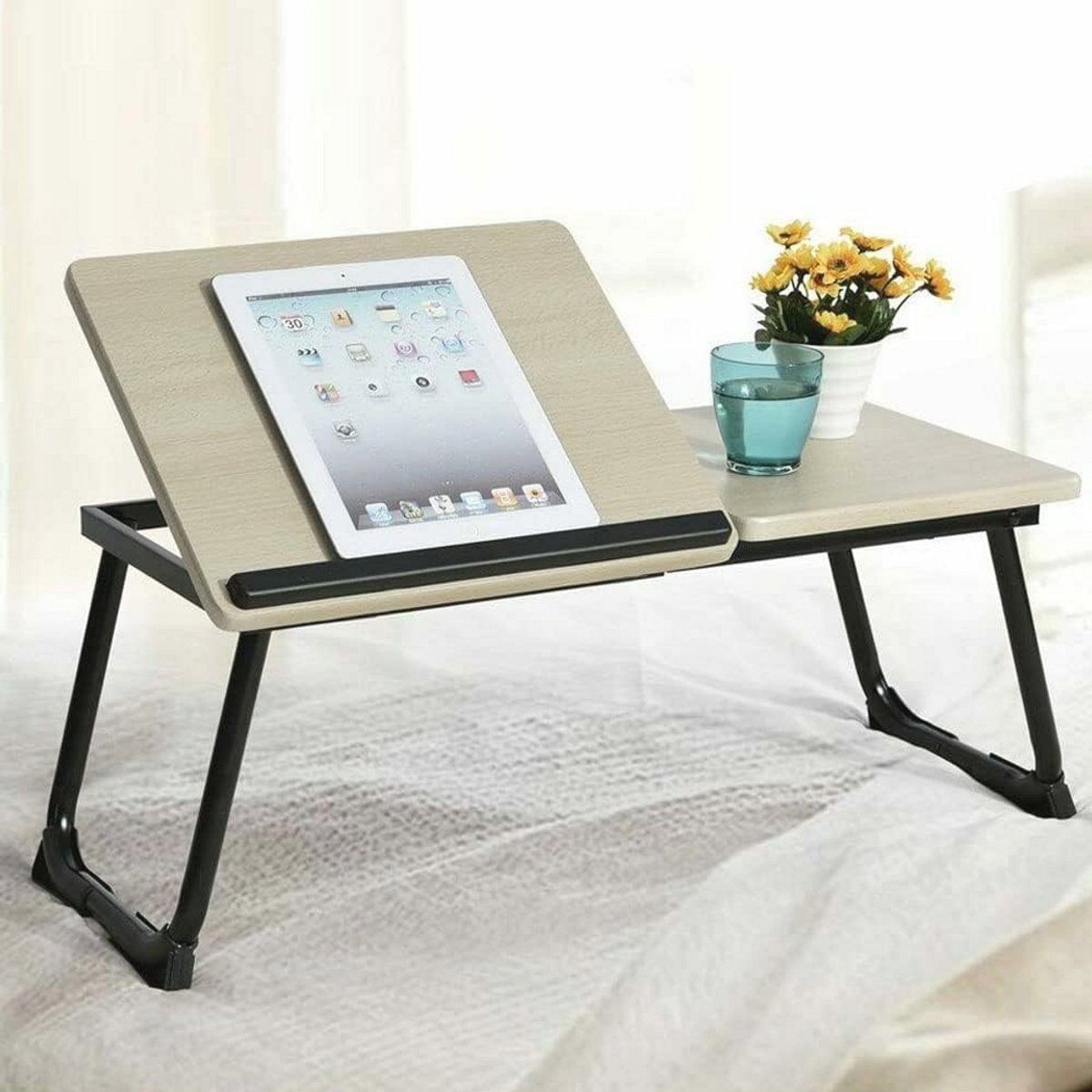 Inklapbare bedtafel voor notebooks - 65 x 30 cm, draagbaar, multifunctioneel