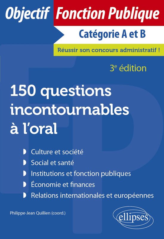 150 questions incontournables à l'oral - 3e édition - cover