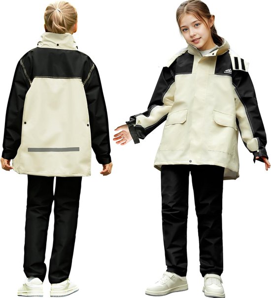 Groen regenpak Breeze van Ducksday (Maat 104-110, 80-86