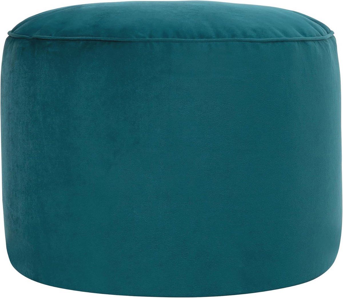 Fluwelen Poef in Teal Groen – Luxe Hocker en Voetensteun