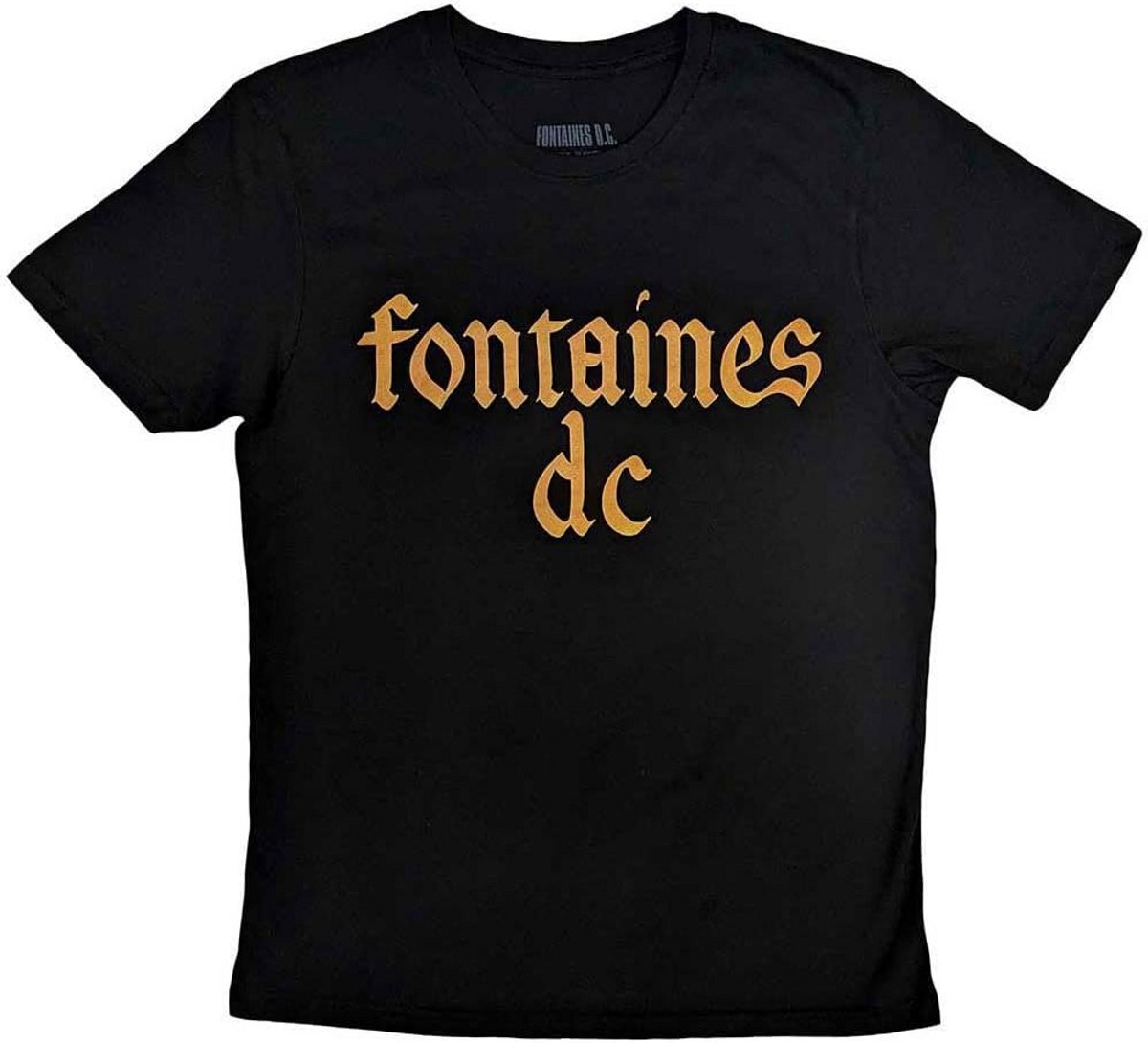 Unisex Zwart T-Shirt met Gothic Band Logo - Hoogwaardig Katoen