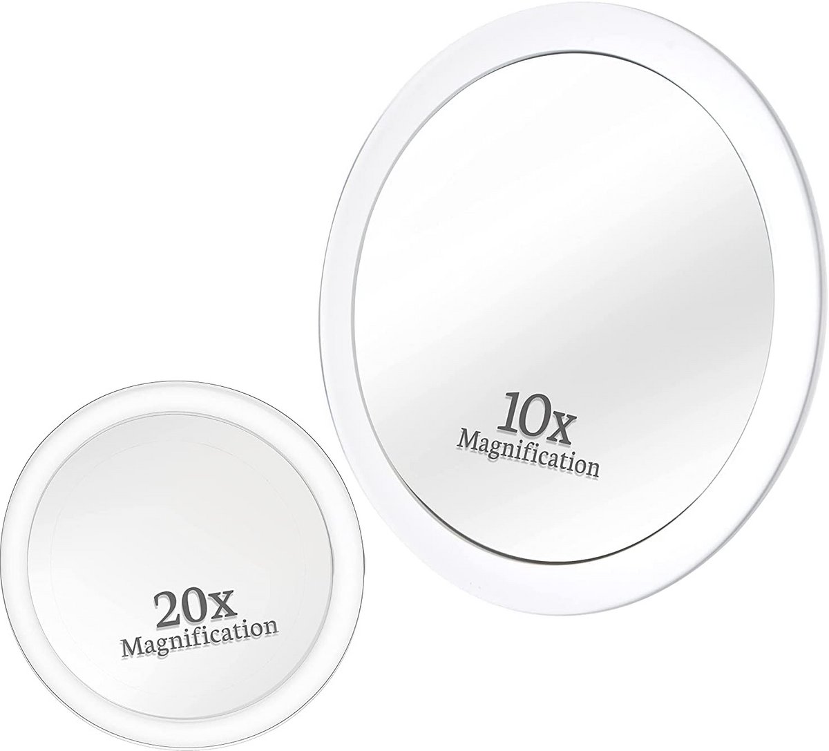 Ronde Vergrotingsspiegel met Zuignap - 10x en 20x