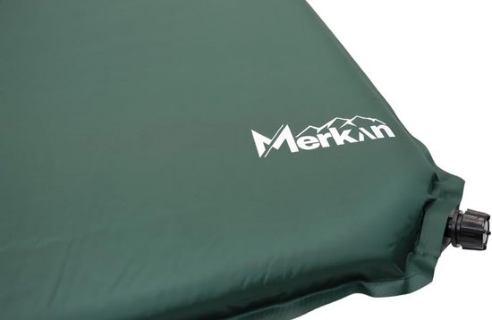 Zelfopblazende slaapmat - Kampeer matras - Outdoor slapen - Ingebouwd kussen - 5 cm dik - Groen — afbeelding 4