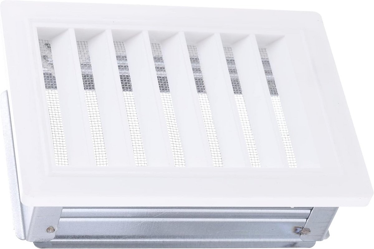 Ventilatierooster Inbouwmaat 100x160 mm - Wit Polystyreen