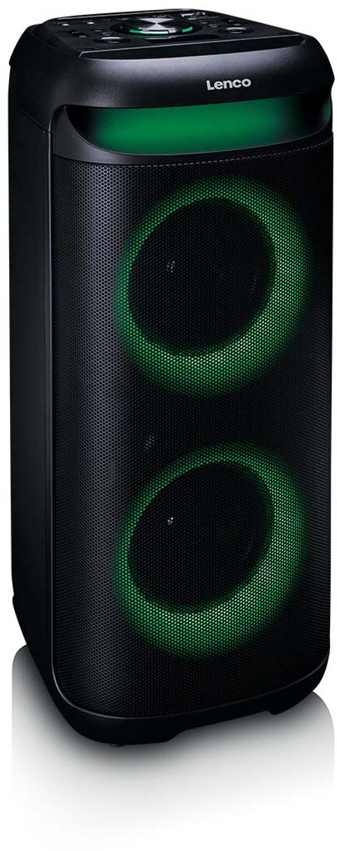 Lenco Bluetooth Party Speaker - PA-210BK - 100W - 12 uur accu - TWS - LED-Lichteffecten