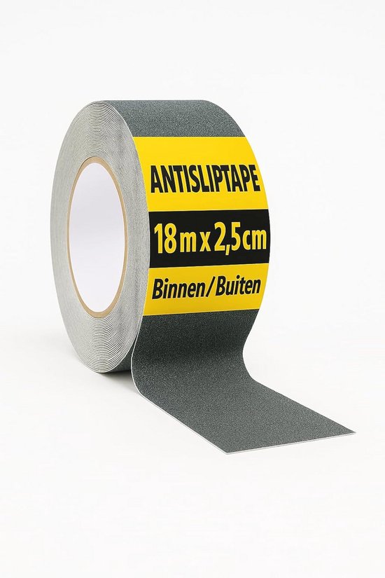 LLPT Grip Tape | robuuste anti-slip plakband | voor trappen binnen en buiten | trekkoorden | voor boottreden, hellingen, trappen (ASB450) | zwart, 101 mm x 5 m