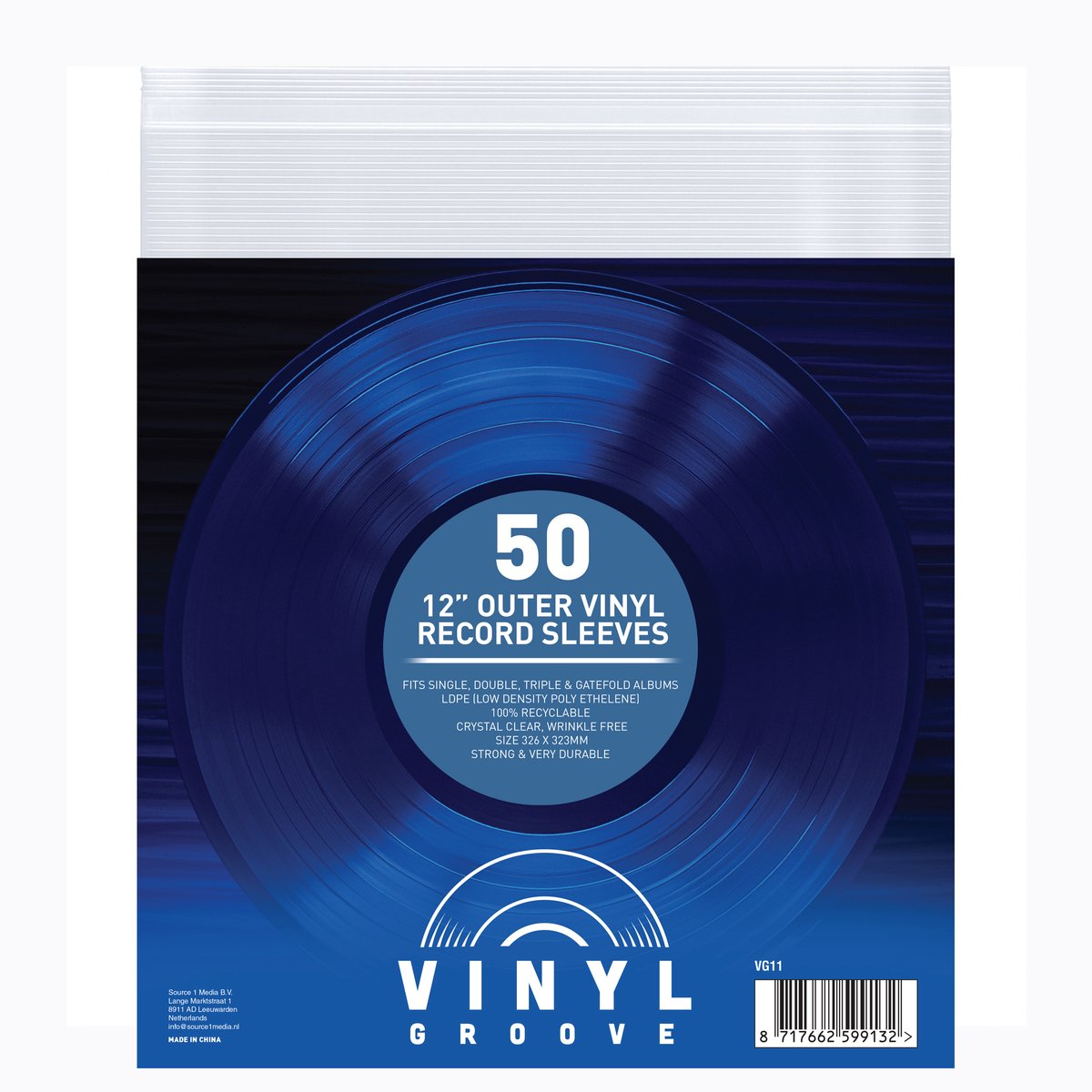 Vinyl Groove - 12” Outer Vinyl Record Album Sleeves 50 pcs / pack