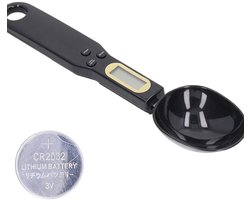 Digitale Precisie Keukenweegschaal - Lepelweegschaal van 0.2gr tot 500gr – Weeglepel - Weegschaal – Maatlepel - Zwart