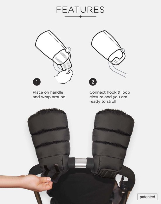 Kinderwagenwarmmuffs voor Koude Weer - Waterafstotende Handwarmers voor Wandelen met Baby van Merkloos — afbeelding 4