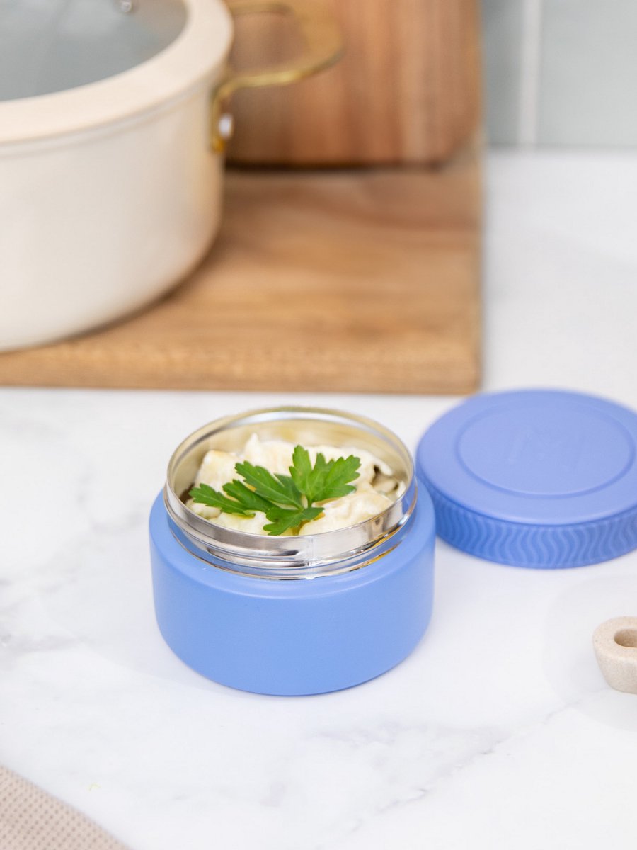 MontiiCo thermos mini voedselpot 200ml - voor warm en koud eten - Splash blauw