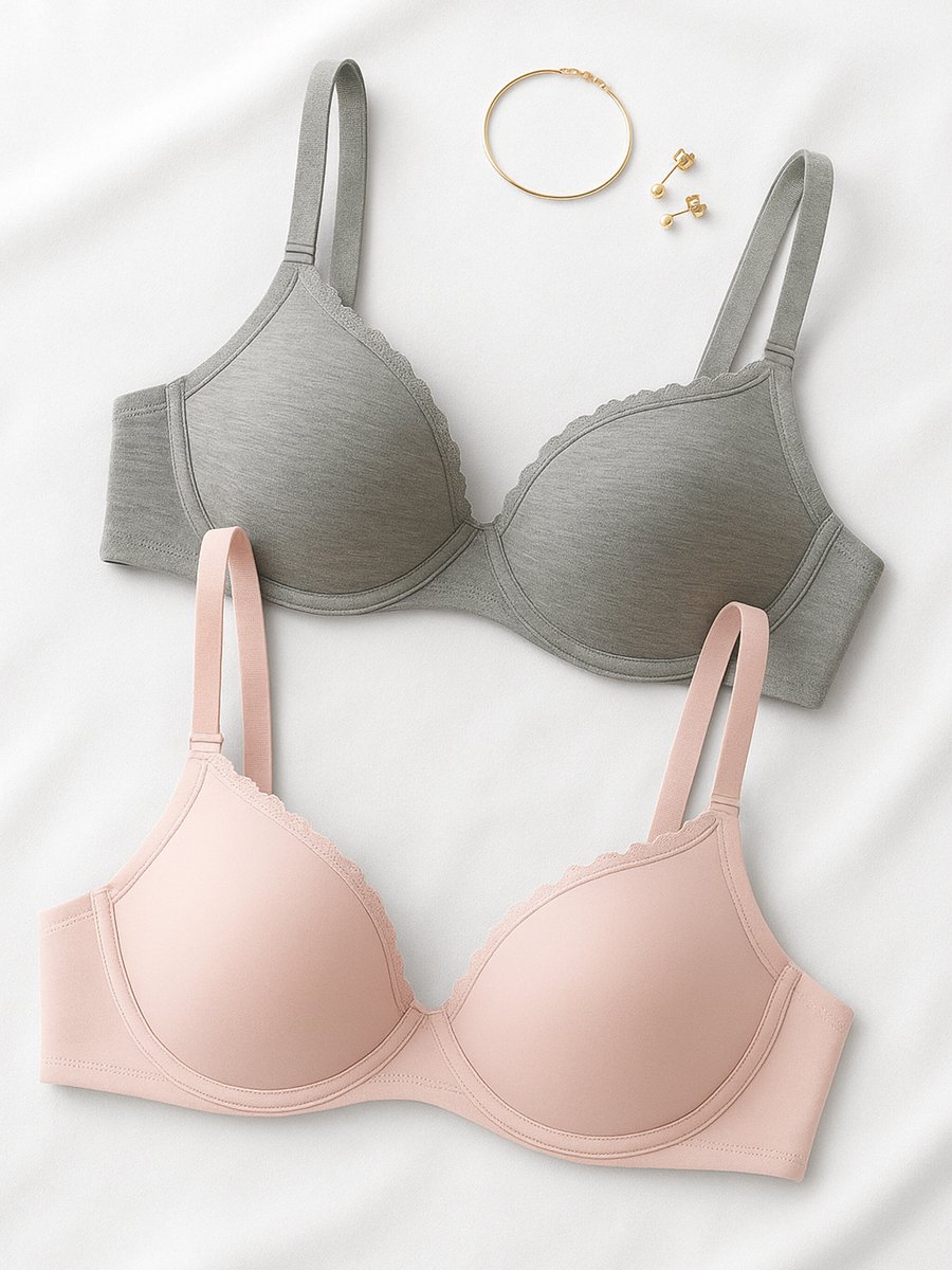 Envie de Fraise Set - 2 delig - beha - zwangerschaps - borstvoeding Gemêleerd Grijs