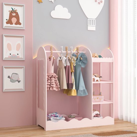 Mirtilla Entreemeubel, Moderne Entree Met Kleerhanger, Kast Met Schoenenrek Kast Met Spiegel Cm 50x32h182 Wit