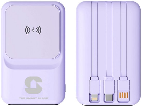 The Smart Place 10.000mAh Powerbank Magnetisch Draadloos - The smart place - €35,00