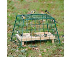 CJ Wildlife Beschermkooi voor Voedertafel - Maxi - Openingen van 6,5 x 6cm voor Merels & Kleine Vogels - Groen