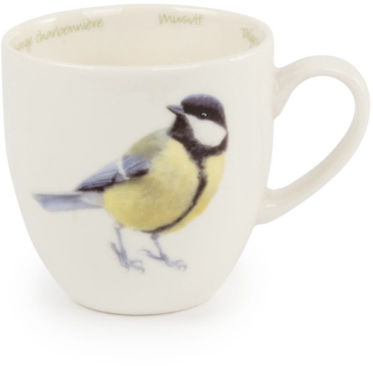 CJ Wildlife - Mok Koolmees - Getekend door Elwin van der Klok - 310ml - Keramiek - Vaatwasser bestendig