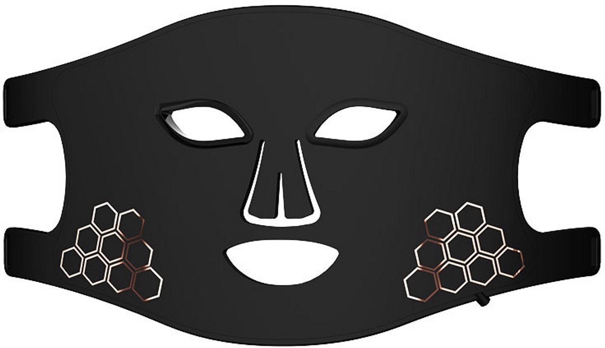Bodyvitallab LED Gezichtsmasker Zwart – Red Light Therapy – Glow & Anti-Aging