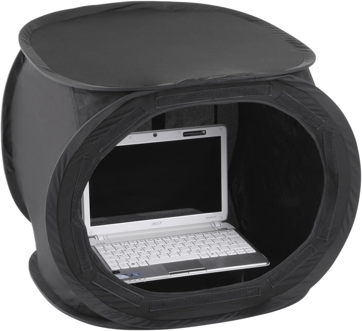 Pop-Up Laptoptent 50 x 50 x 50 cm voor betere kleur- en beeldcontrole, lichtgewicht en compact voor outdoor fotografie