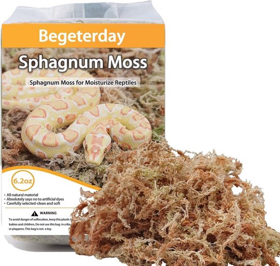 CATELL Veenmos – Natuurlijk Gecomprimeerd Sphagnum Voor Reptielen, Orchideeën En Terraria, 180-200 G