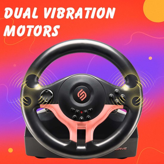 Subsonic SV250-S Stuurwiel - Racestuur voor Nintendo Switch en Switch 2 - Geschikt voor racegames - Rood van Subsonic — afbeelding 2
