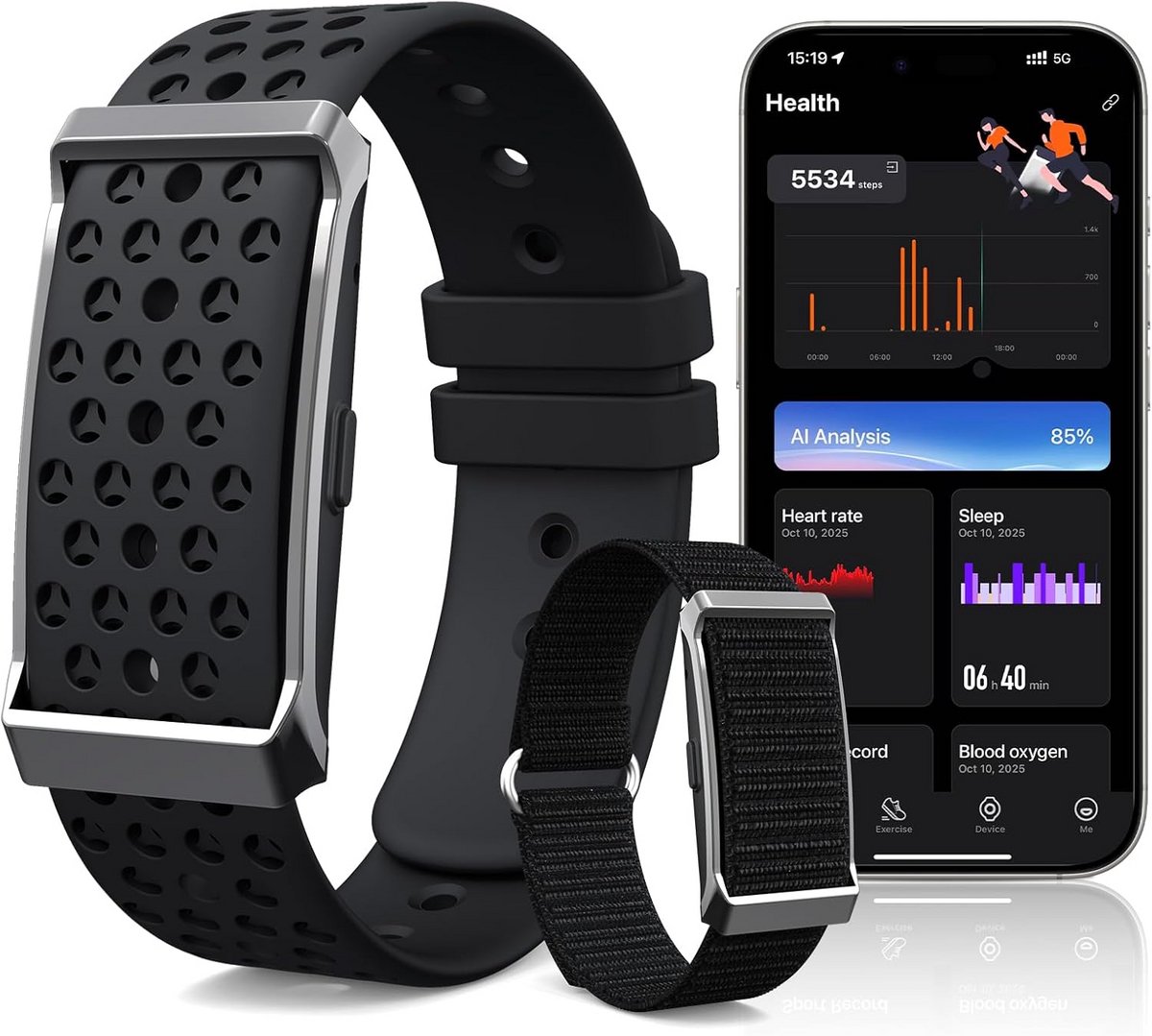 Slimme Fitnesstracker Horloge met 24/7 Activiteit- en Slaapmonitoring