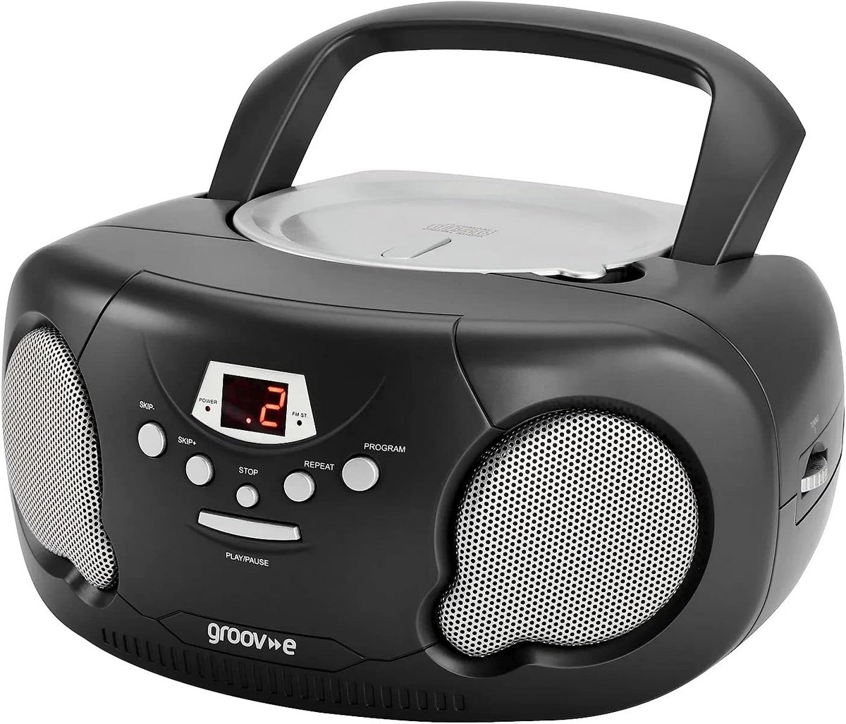 Draagbare CD-speler Boombox met Radio en AUX-ingang - Zwart