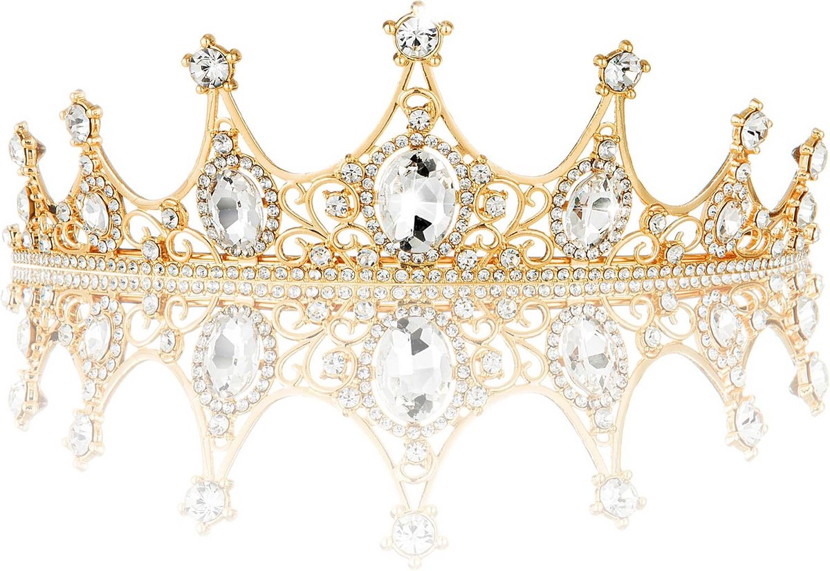 Luxe Kristallen Kroon Tiara voor Dames - Bruiloft, Feest & Verjaardag Haaraccessoire